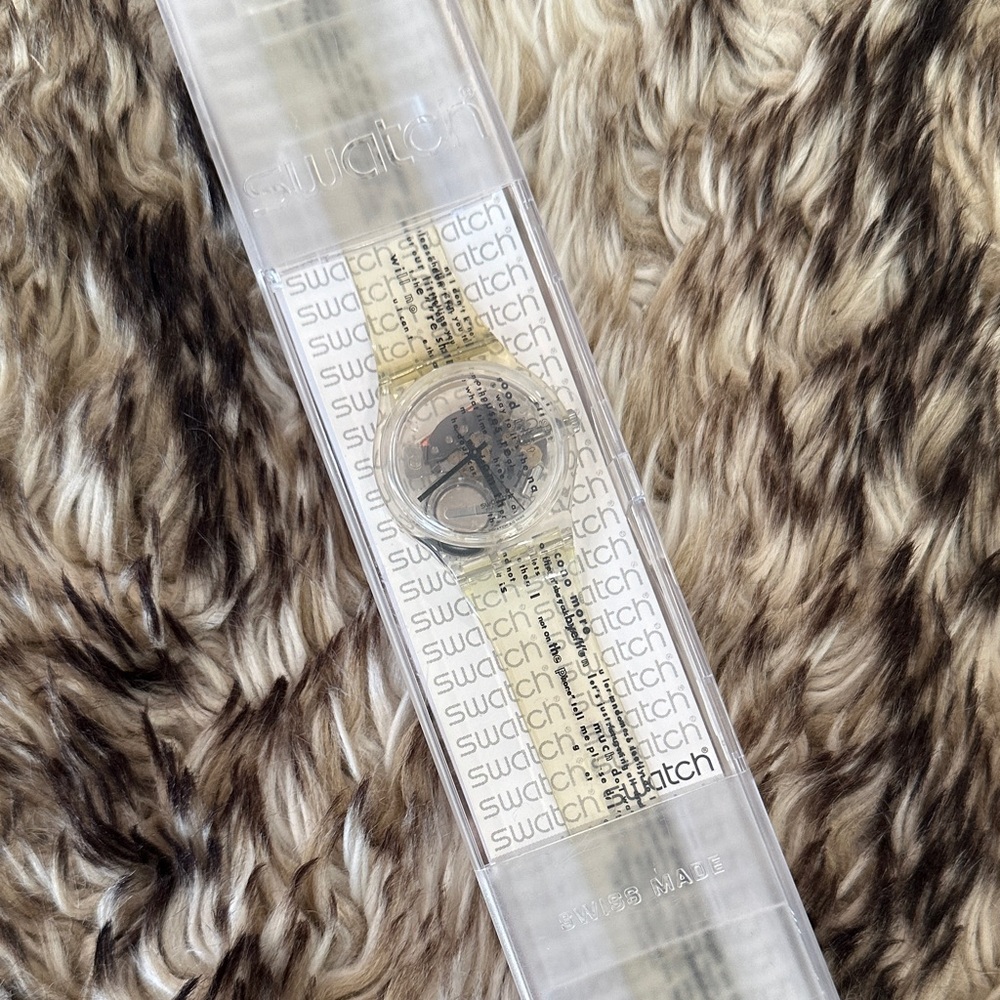 *Vintage* 1995 Swatch Transparent and Black Timepiece